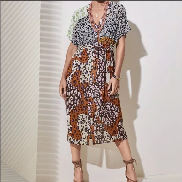 CAbi Escape Mixed Print Dress Size Medium - Picture 3 of 14